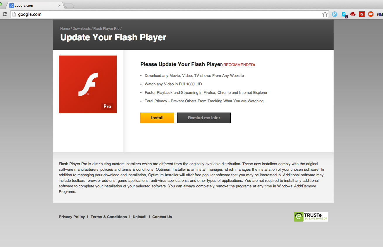 flash player update